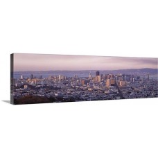 Premium Thick-Wrap Canvas Wall Art entitled Aerial view of a cityscape, San   151918376373